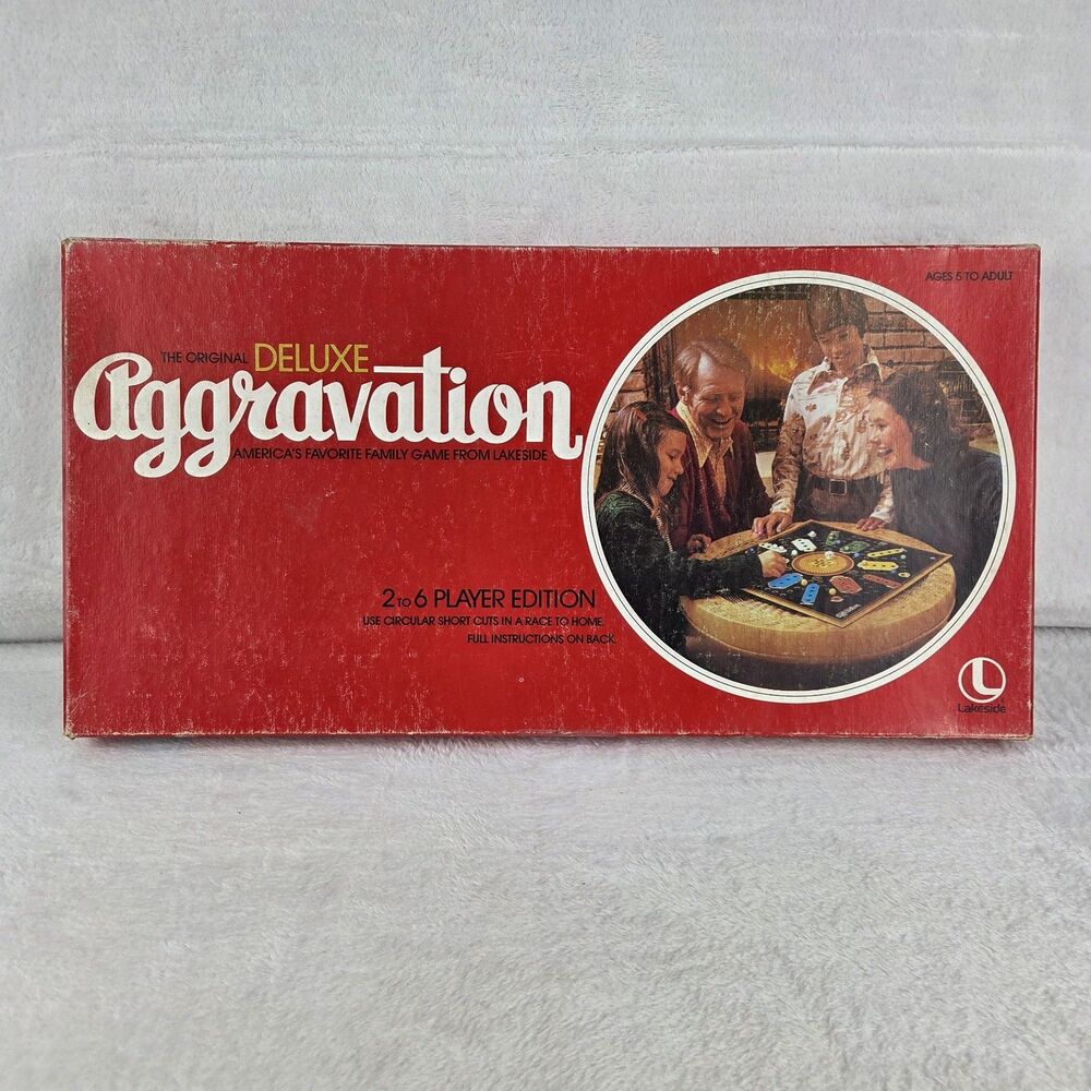 Vintage 1977 Deluxe Aggravation Board Game Lakeside Complete Nice Condition